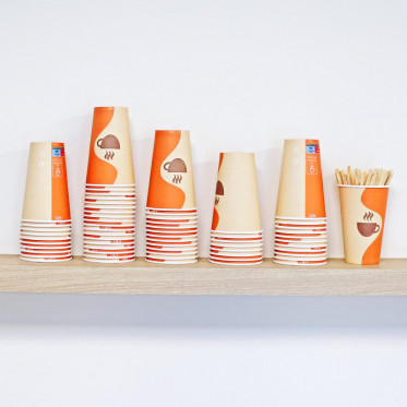 compra online 100 vasos de cartón color cobre Reciclables online 30cl