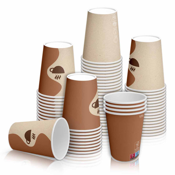 compra online 100 vasos de cartón color cobre Reciclables online 30cl
